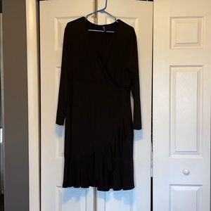 Black wrap dress